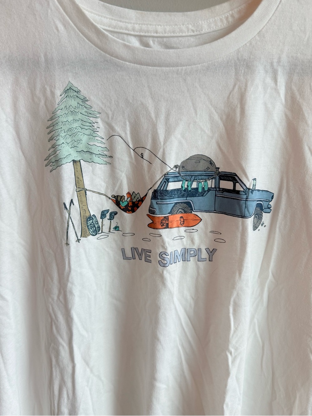 Patagonia White 'Live Simply' Graphic Short Sleeve Tee - Picture 2 of 7